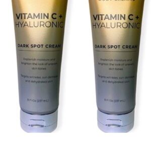 KIYO Body Cream Vitamin C+ Hyaluronic Dark Spot Cream Wrinkles Brighten Set Of 2